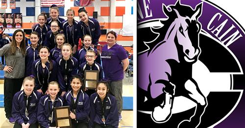 Cain MS Girls Gymnastics Teams Finish Season with District Wins 
